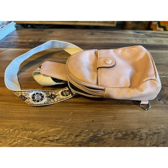 Opage Vegan Leather Crossbody Sling Bag Shoulder Purse Colorful Wide Strap - Picture 8 of 8